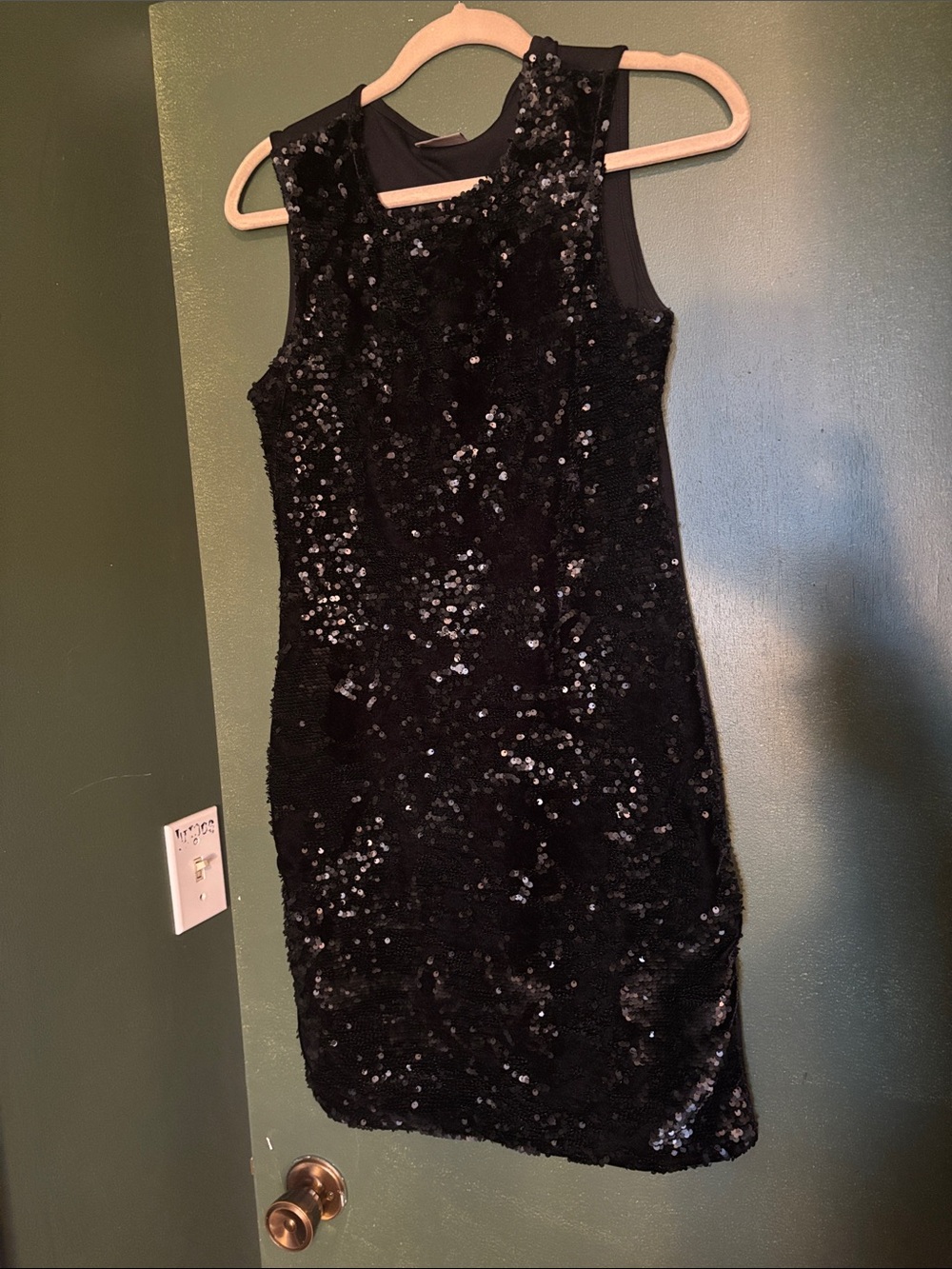 Vero Moda Black Sequin Mini Dress